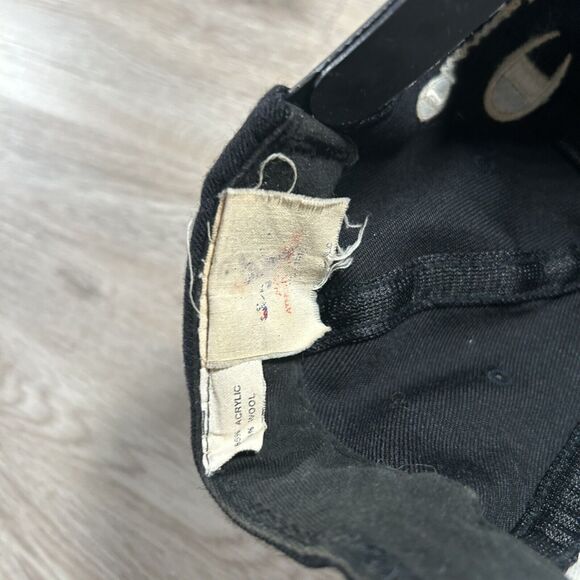 Vintage‎ Champion Northwestern Wildcats Hat Snapback Black Wool Cap - Picture 4 of 9